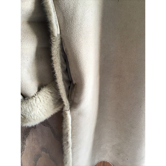 H&M Penny Lane Style Faux Shearling Coat Cream Boho 70s Women's Sz 6 - Picture 6 of 8